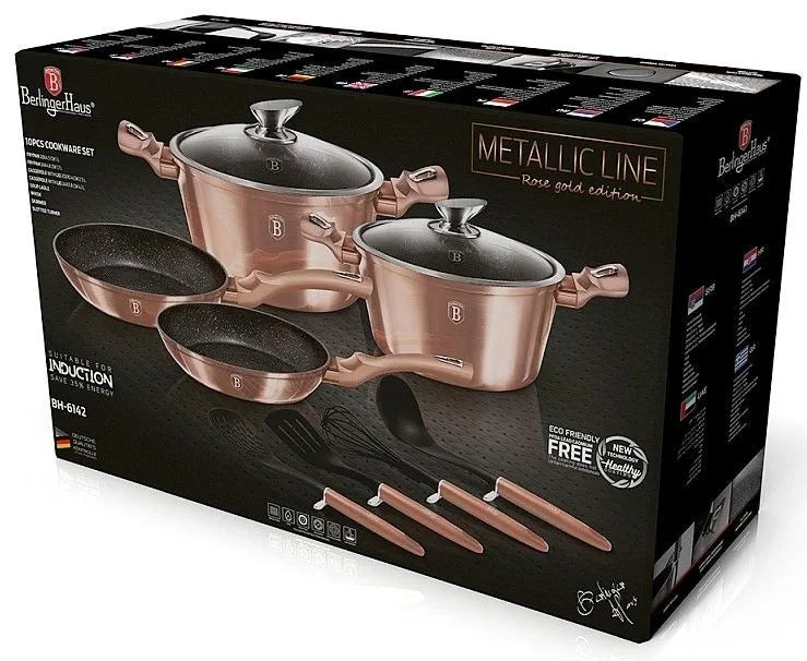 BH-6142 - Set of pots 10 el. BERLINGER HAUS Rose Gold Collection Packaging status original