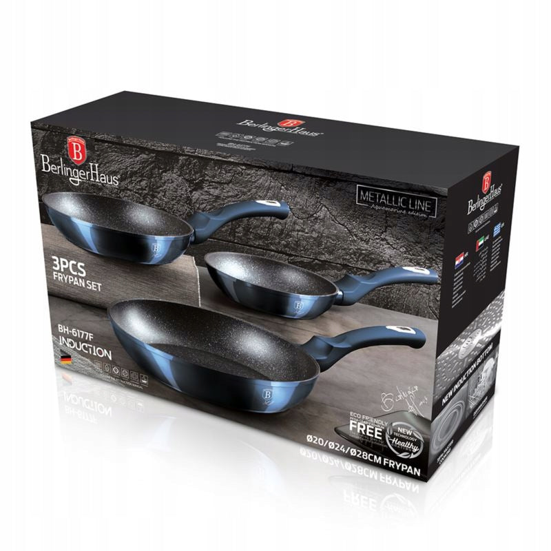 BH-6177F - Set of granite pans 3 el. Berlinger Haus Aquamarine Line Brand Berlinger Haus