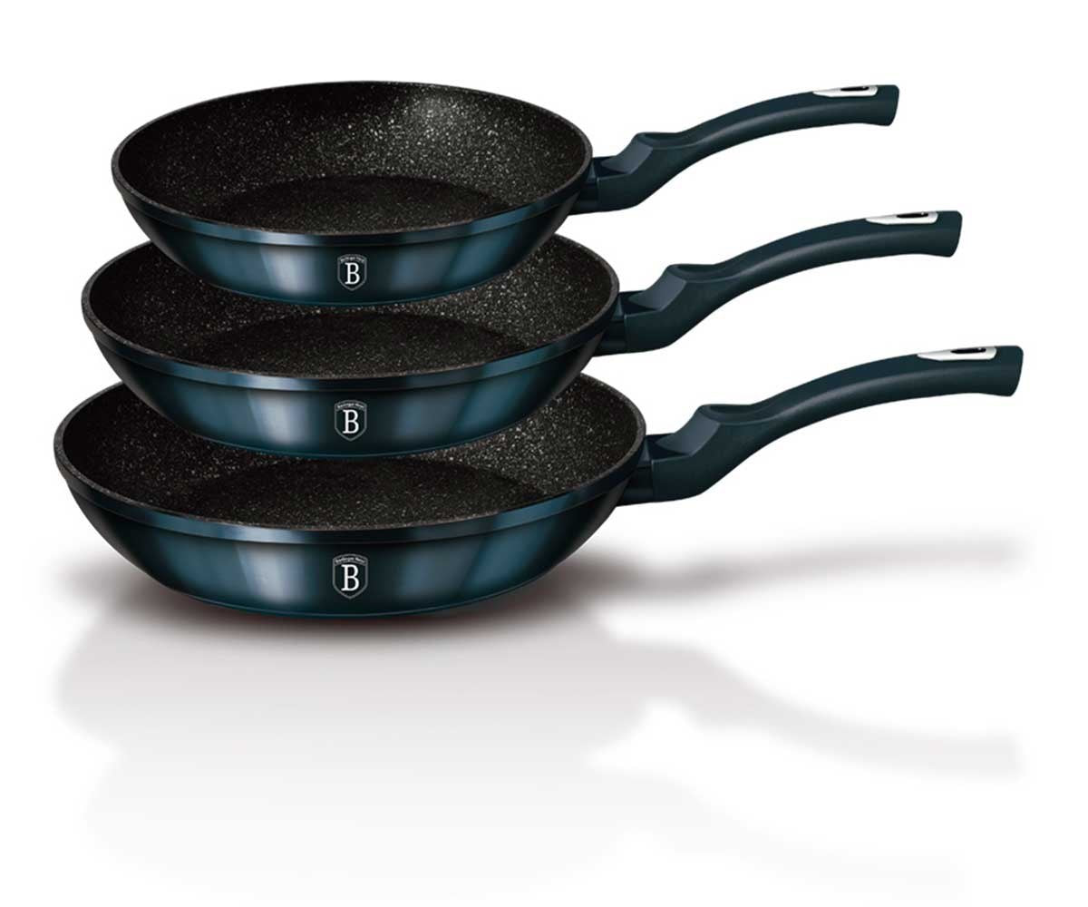 BH-6177F - Set of granite pans 3 el. Berlinger Haus Aquamarine Line