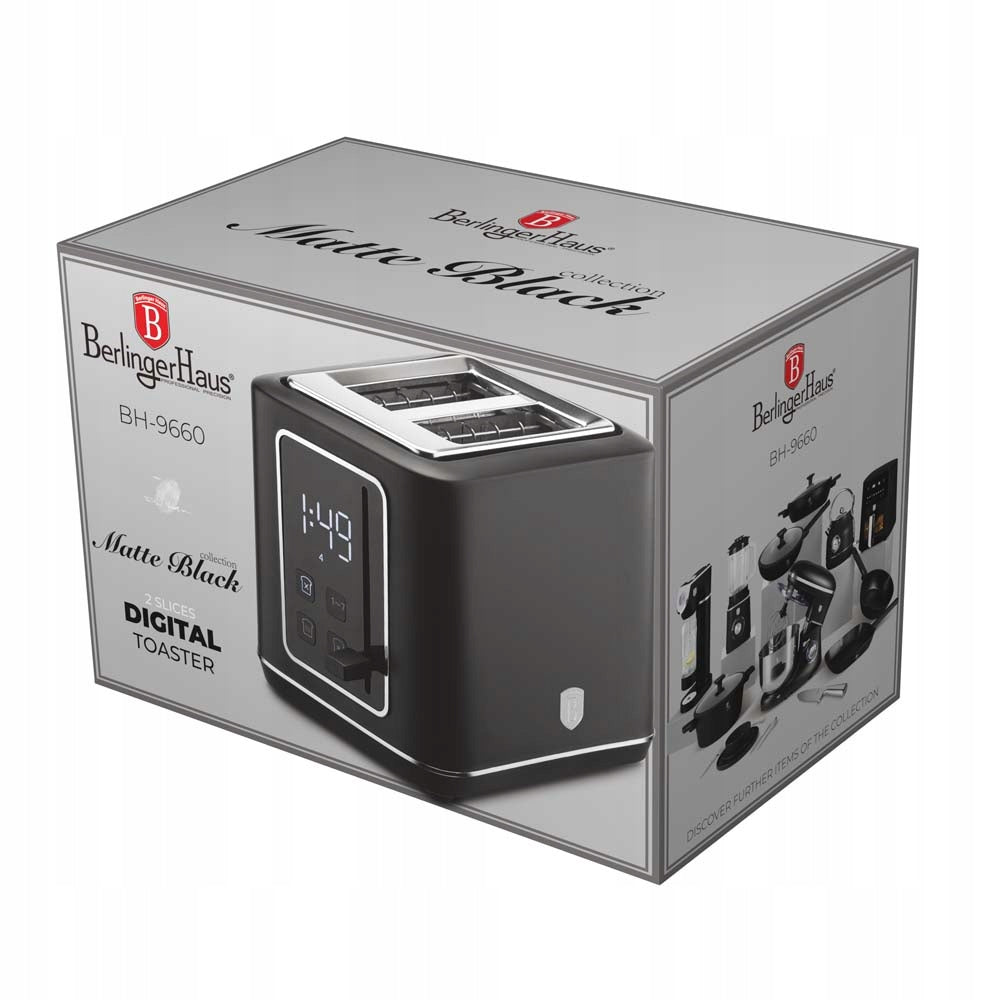 BH-9660 - Digital Toaster 500W Berlinger Haus Silver/Matte Black Collection Power rating 500 W