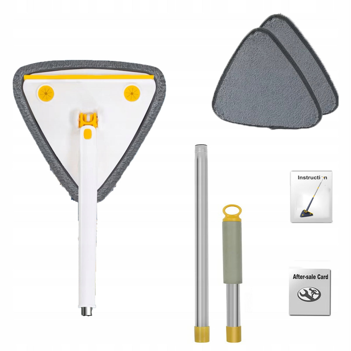 BIAŁY MOP TROJKATNY DO MYCIA PODŁÓG PANELI PŁYTEK CHŁONNY 360° ROTACYJNY EAN (GTIN) 723884407986