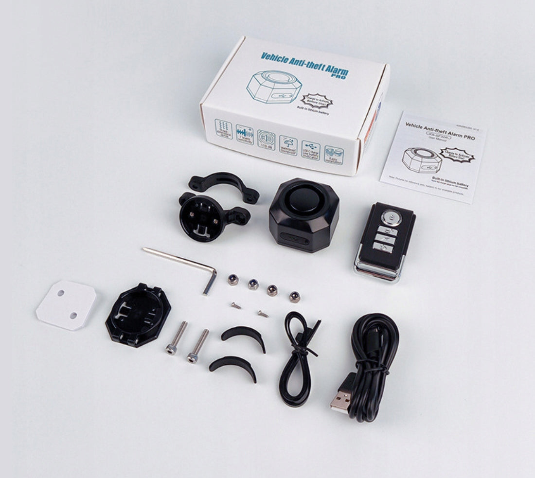 BICYCLE ALARM ANTI-THEFT REAR LAMP BICYCLE BELL REMOTE CONTROL LED Kind rear-facing