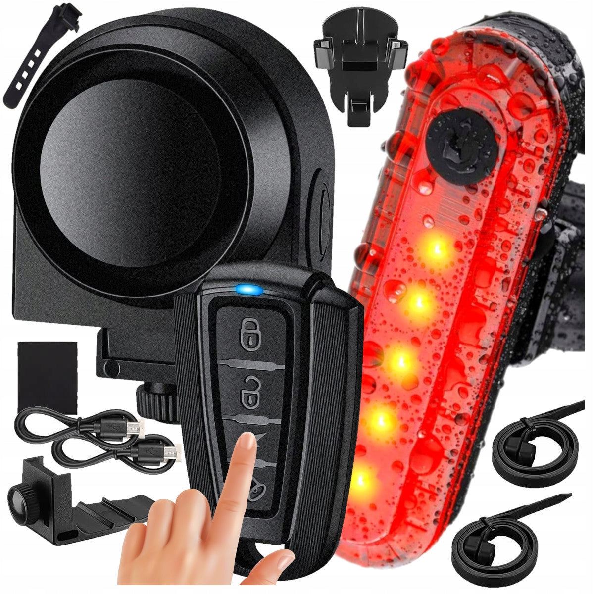 BICYCLE ALARM ANTI-THEFT Remote Control LED BICYCLE LIGHT WATERPROOF Kind alarm