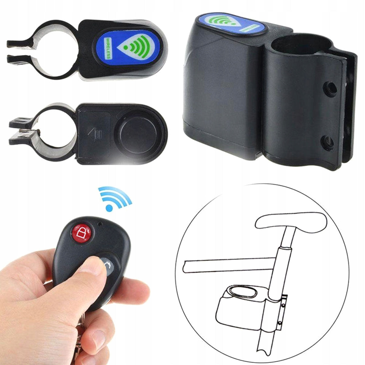 BICYCLE ALARM BICYCLE PROTECTION WIRELESS REMOTE CONTROL 110db Kind alarm