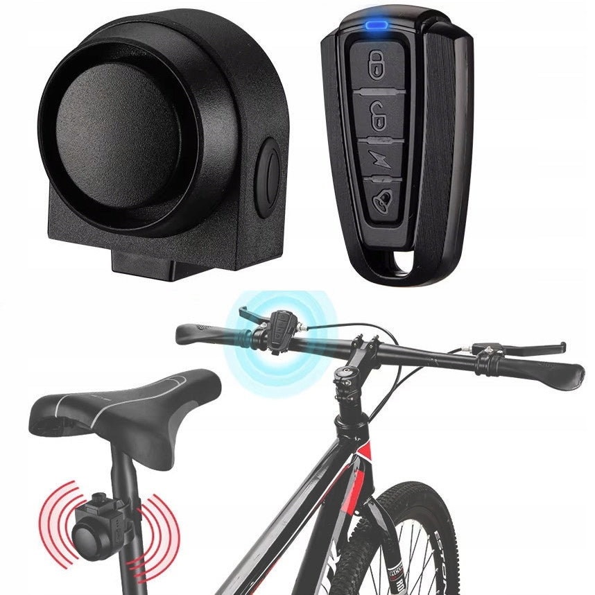 BICYCLE ALARM LOCK MOTORCYCLE PROTECTION SCOOTER MACHINE 115db+ REMOTE CONTROL