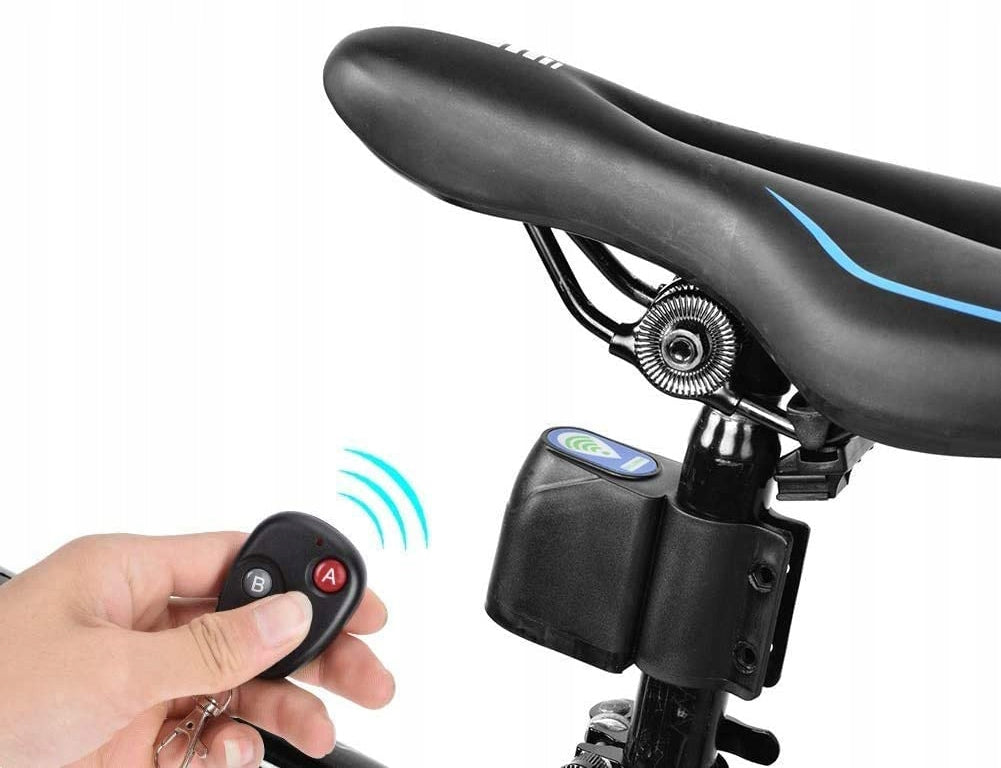 BICYCLE ALARM + REMOTE CONTROL LOCK PROTECTION 110dB Color black