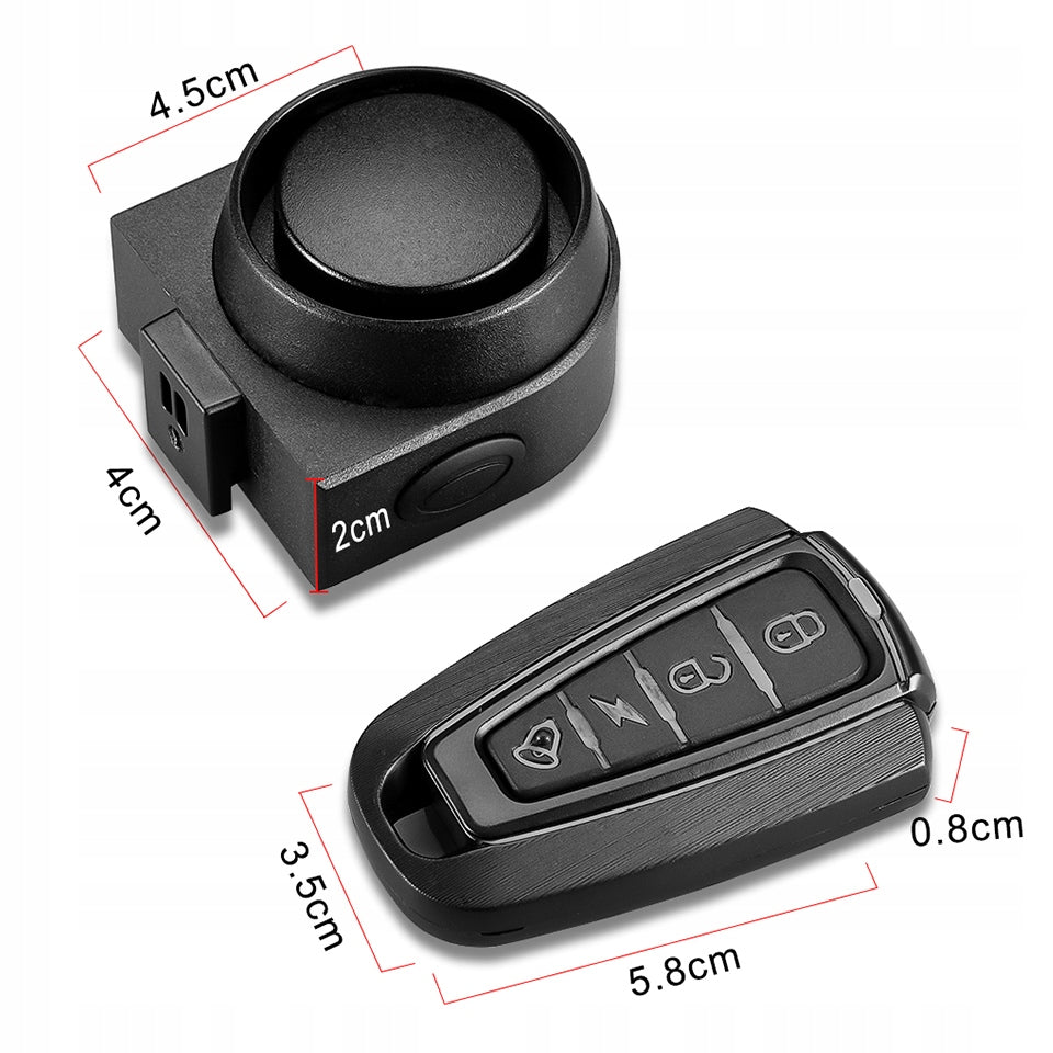BICYCLE ALARM, WATERPROOF INTRUSION ALARM FOR BICYCLE, MOTORCYCLE, SCOOTER Packaging status original