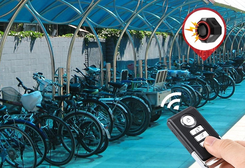BICYCLE ALARM WIRELESS BELL 110dB + REMOTE CONTROL LED LIGHT REAR Kind alarm