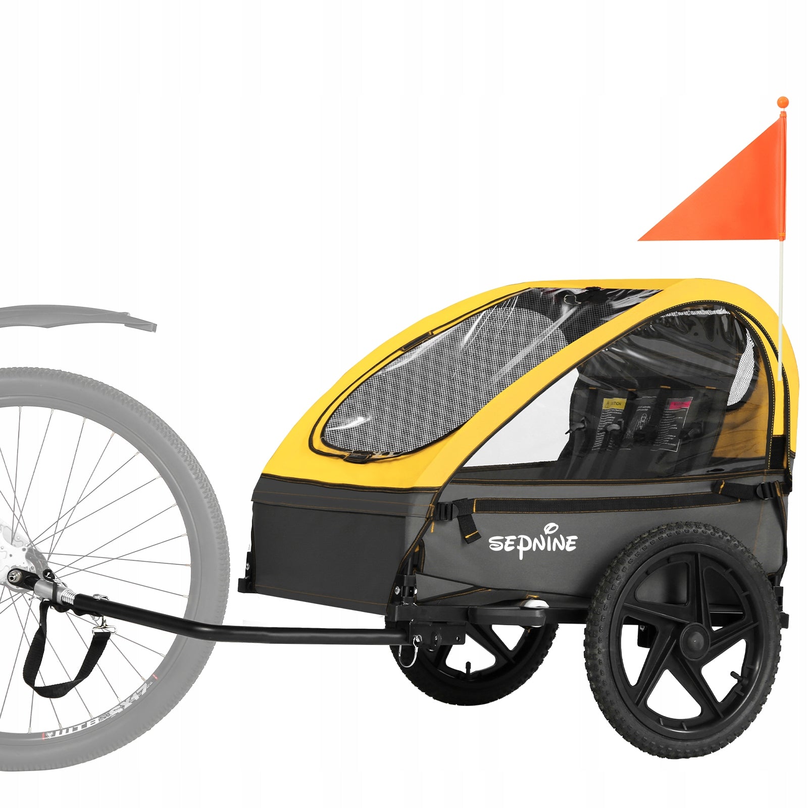 BICYCLE BABY TRAILER 2 seat with 5-Point belt Kids Bike Trailer Up to 40kg Packaging status original