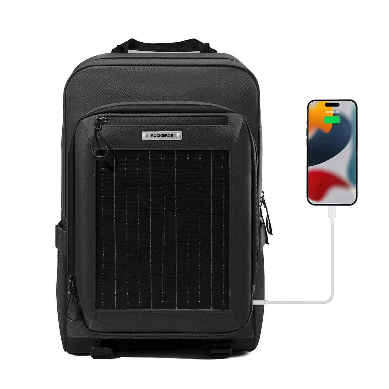 BICYCLE BACKPACK WITH SOLAR PANEL FOR CAPACIOUS PHONE 20L ROCKBROS Packaging status original