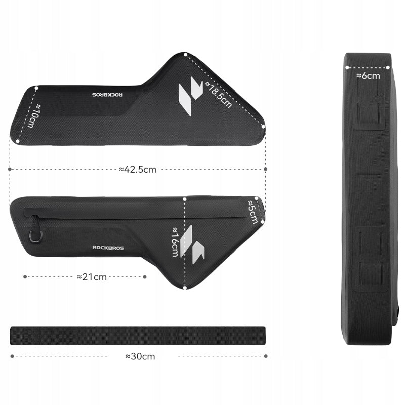 BICYCLE BAG BICYCLE FRAME WATERPROOF POUCH FOR BICYCLE FRAME ROCKBROS 1,9L Kind front