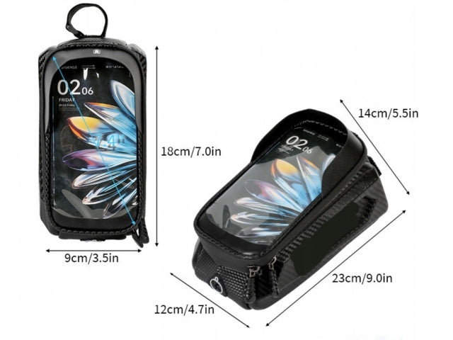 BICYCLE BAG BICYCLE POUCH MANAGER PHONE FRAME WATERPROOF WITH VELCRO Manufacturer code NA008