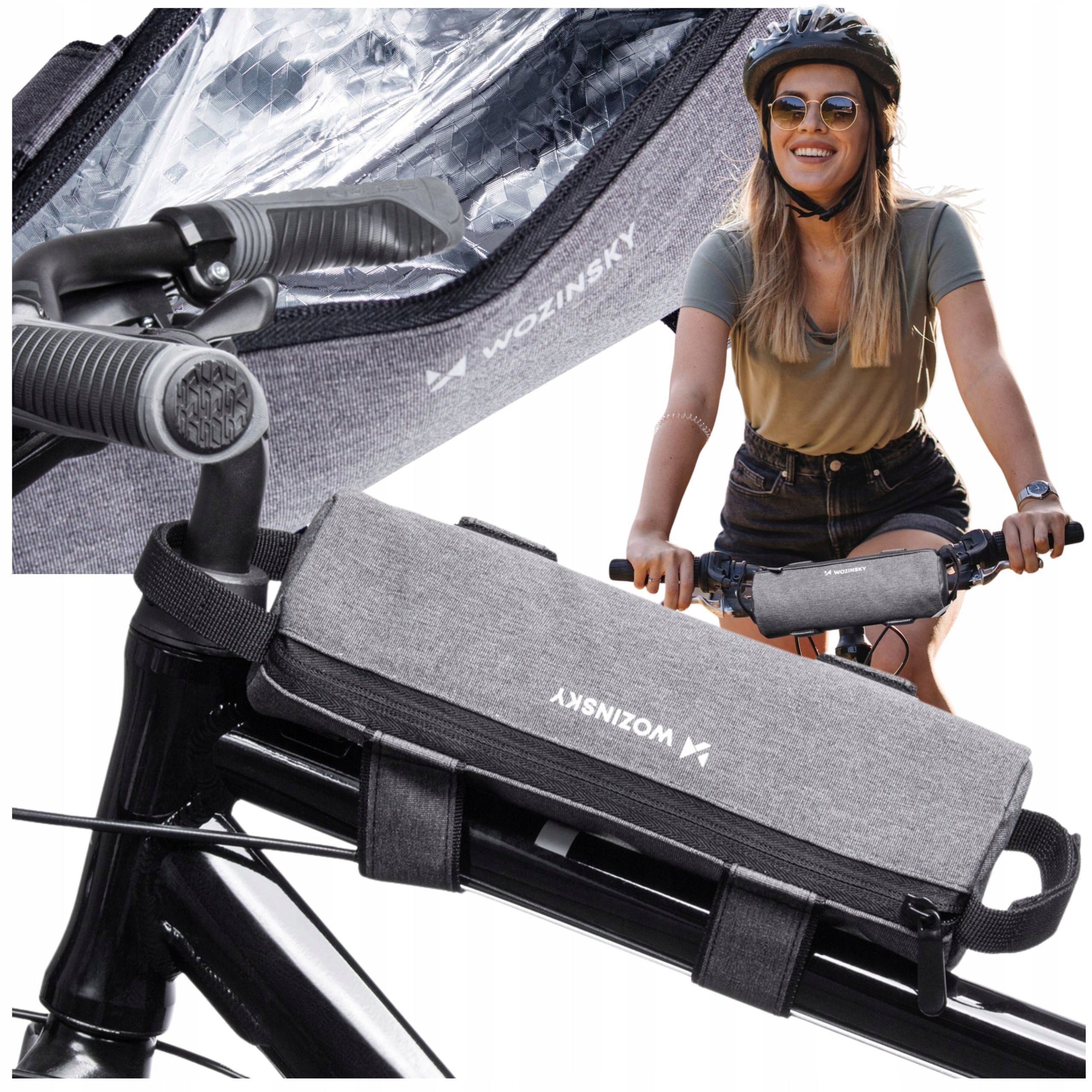 BICYCLE BAG BICYCLE POUCH THERMAL HANDLEBAR POUCH FRAME 0.7L