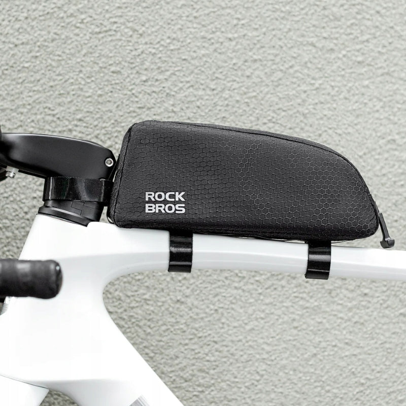 BICYCLE BAG FOR FRAME FIN ROCKBROS LIGHTWEIGHT BICYCLE POUCH FOR BICYCLE FRAME Color black