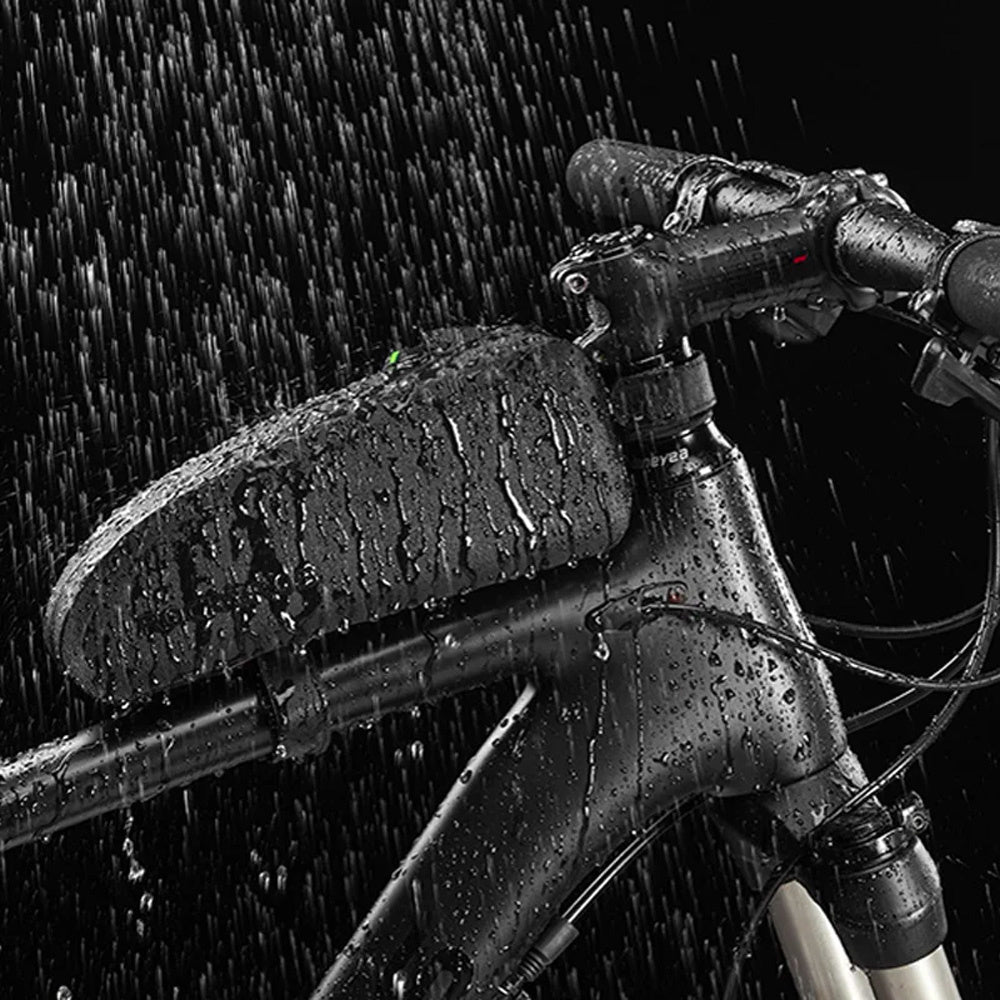 BICYCLE BAG FOR FRAME WATERPROOF POUCH LARGE ROOMY BLACK 1.6L ROCKBROS Color black