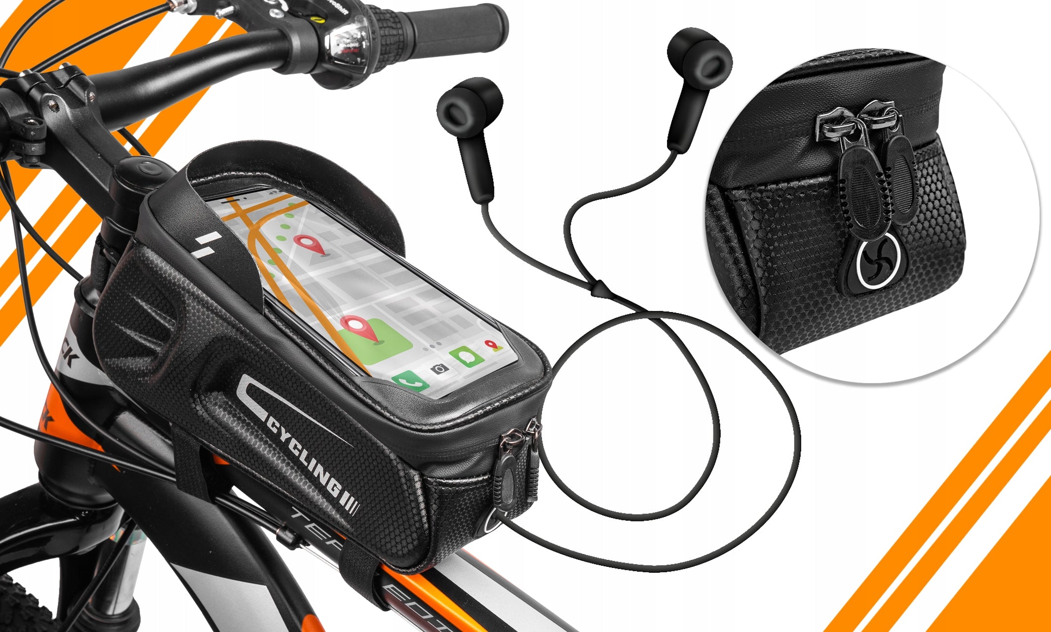 BICYCLE BAG FOR KEYS WALLET PHONE 17X9CM 9,5" WATERPROOF POUCH 1,7L Brand MalTrack