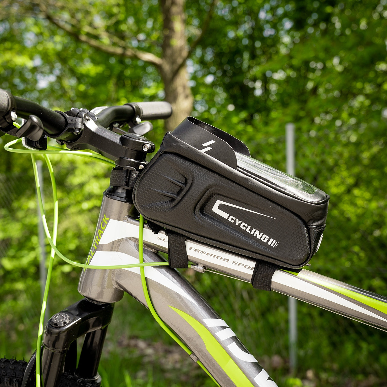 BICYCLE BAG FOR KEYS WALLET PHONE 17X9CM 9,5" WATERPROOF POUCH 1,7L Capacity 1.7 l