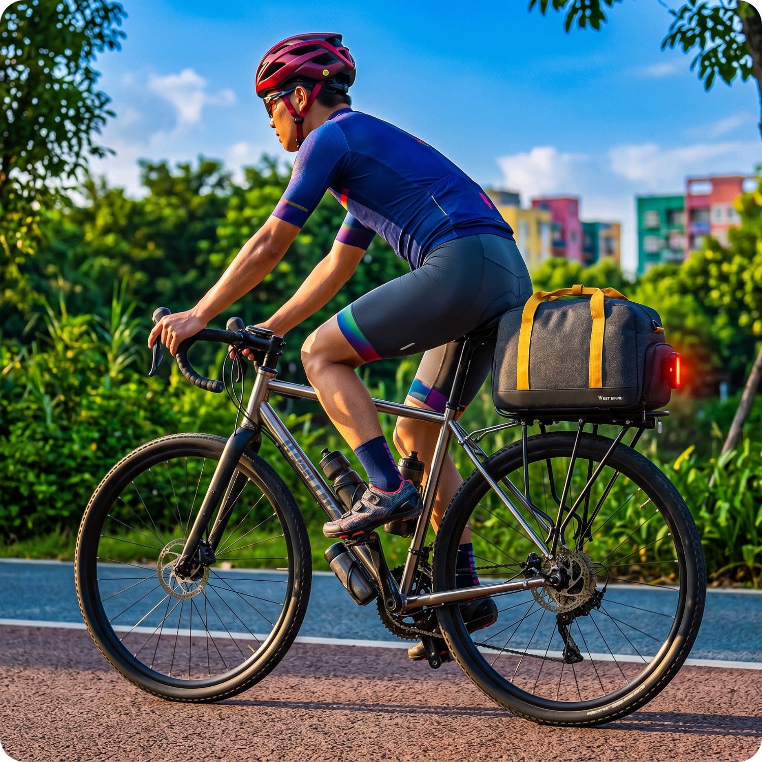 BICYCLE BAG PANNIER FOR BICYCLE RACK REAR 8,3L WATERPROOF TRUNK Manufacturer code torba rowerowa 8,3L szybki montaż