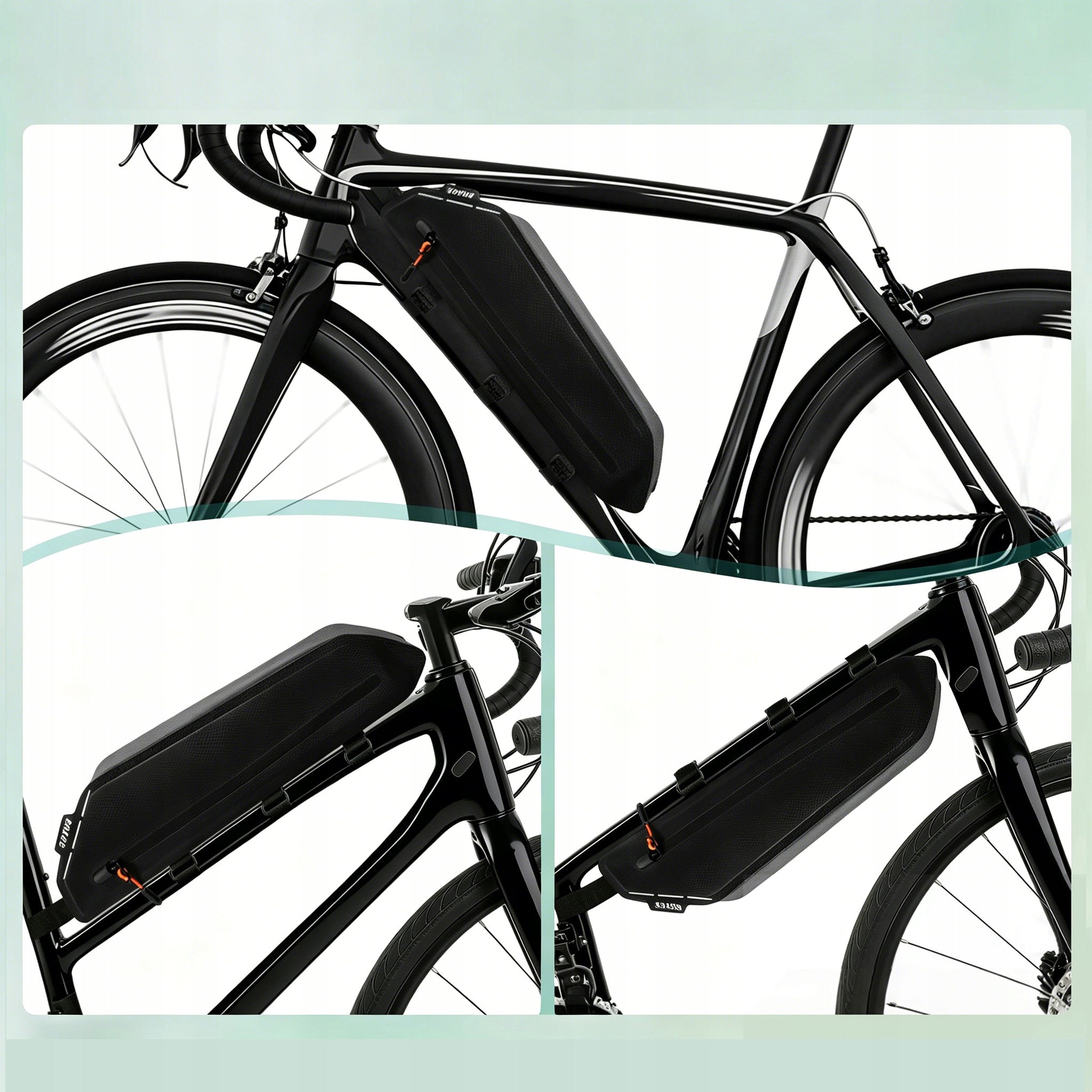 BICYCLE BAG PANNIER FOR FRAME WATERPROOF BAG FOR UPPER TUBE 2.2L Kind front