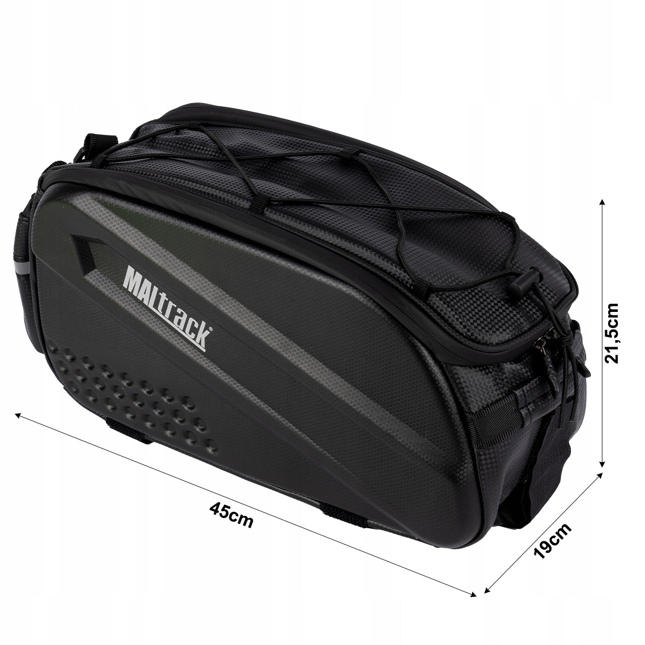 BICYCLE BAG PANNIER FOR TRUNK LARGE 10L WITH TREKKING STRAP Packaging status original
