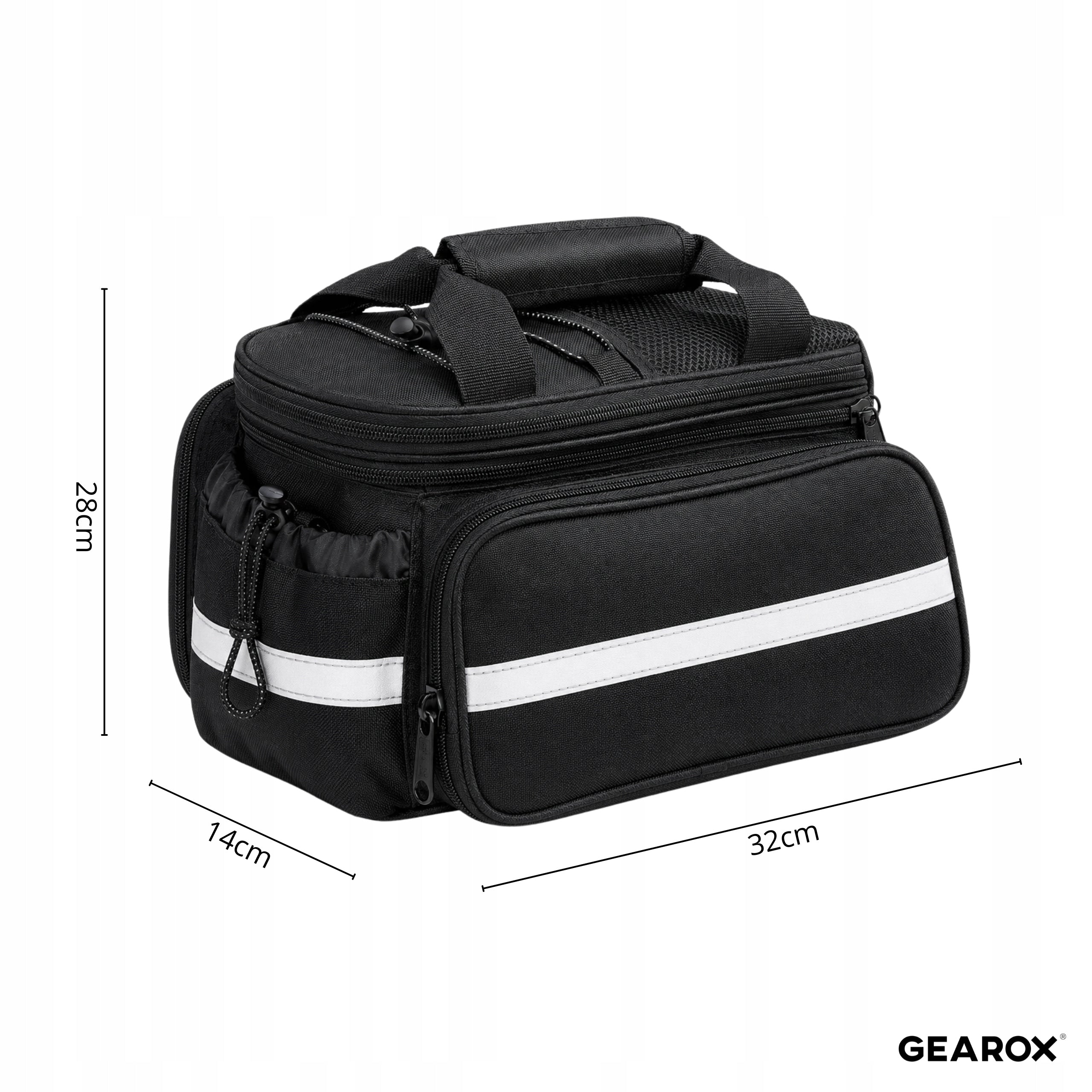 BICYCLE BAG RACK BICYCLE POUCH REFLECTIVE TRUNK ROOMY 30L Brand Gearox