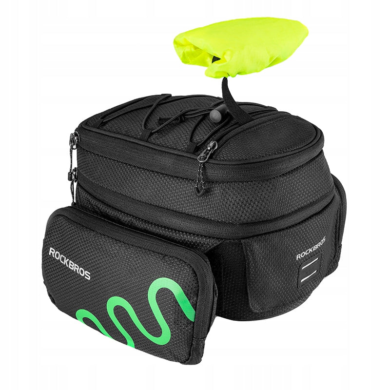 BICYCLE BAG REAR ROOMY + FRAME FOR SEAT POST Color black