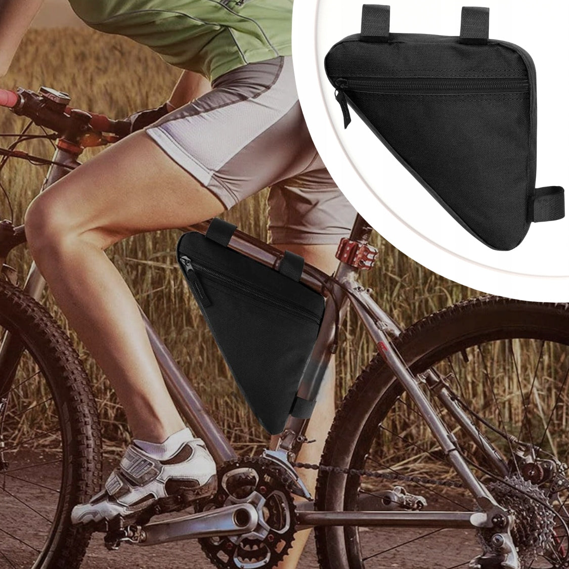BICYCLE BAG UNDER THE FRAME POUCH TRIANGLE KEY CASE PHONE WATERPROOF Dominant material fabric