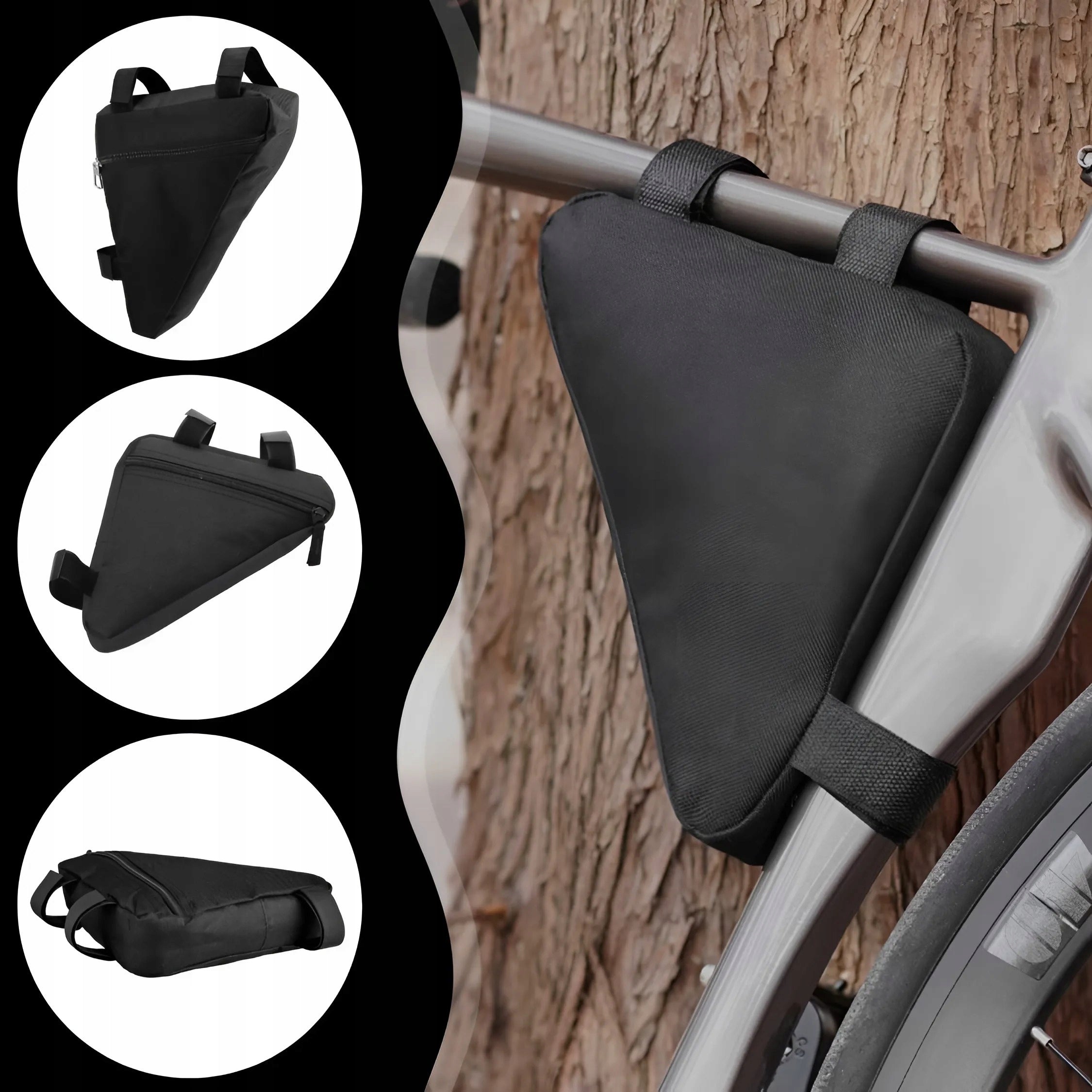 BICYCLE BAG UNDER THE FRAME POUCH TRIANGLE KEY CASE PHONE WATERPROOF Kind universal
