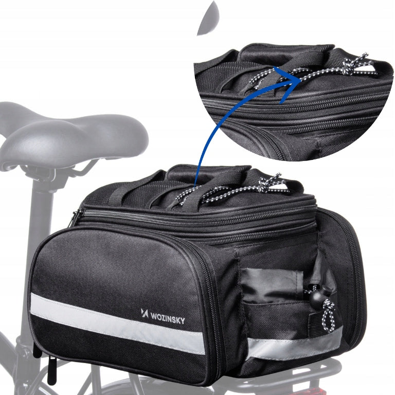BICYCLE BAG WOZINSKY BICYCLE RACK POUCH REAR TRUNK 21L Model WBB36BK