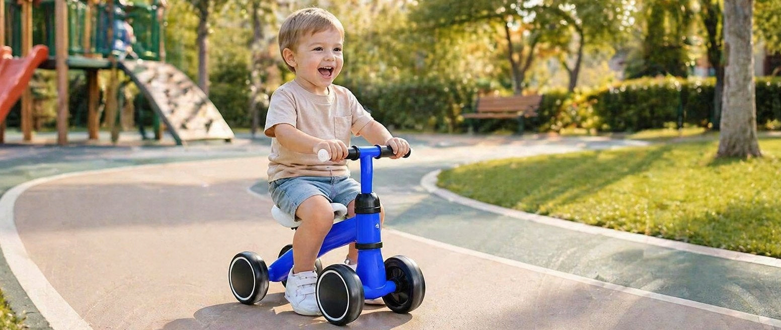 BICYCLE BALANCE BIKE CHILDREN'S WALKER RIDE-ON FOR CHILDREN LIGHT 4 WHEELS Brand Przydasie.pl