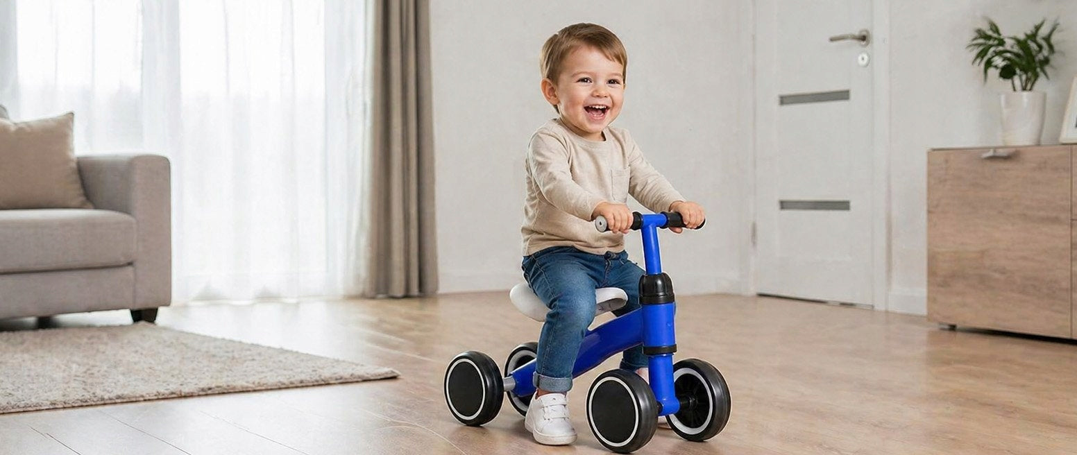 BICYCLE BALANCE BIKE CHILDREN'S WALKER RIDE-ON FOR CHILDREN LIGHT 4 WHEELS Packaging status original