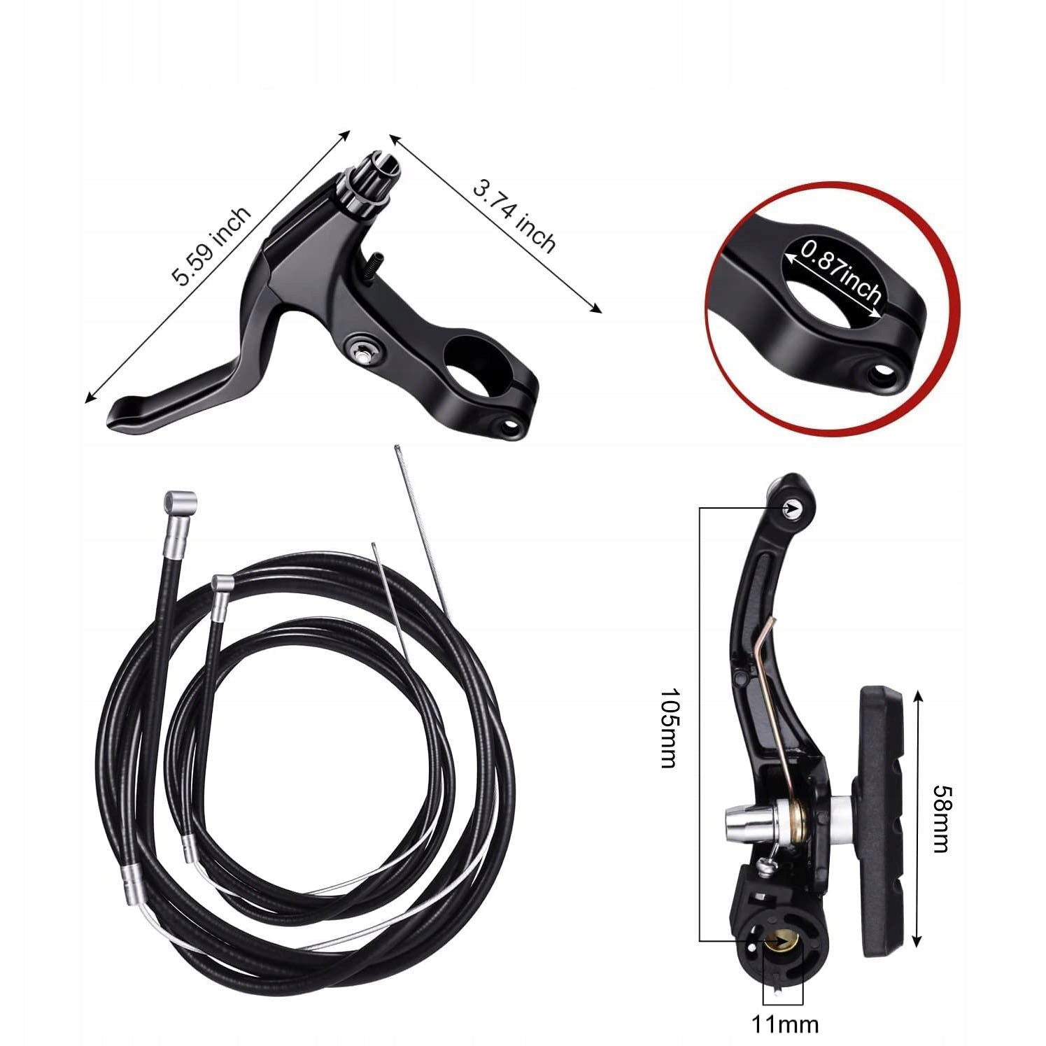 BICYCLE BRAKES FRONT REAR SET OF SHOES V BRAKE PADS SET Manufacturer code 740793764078