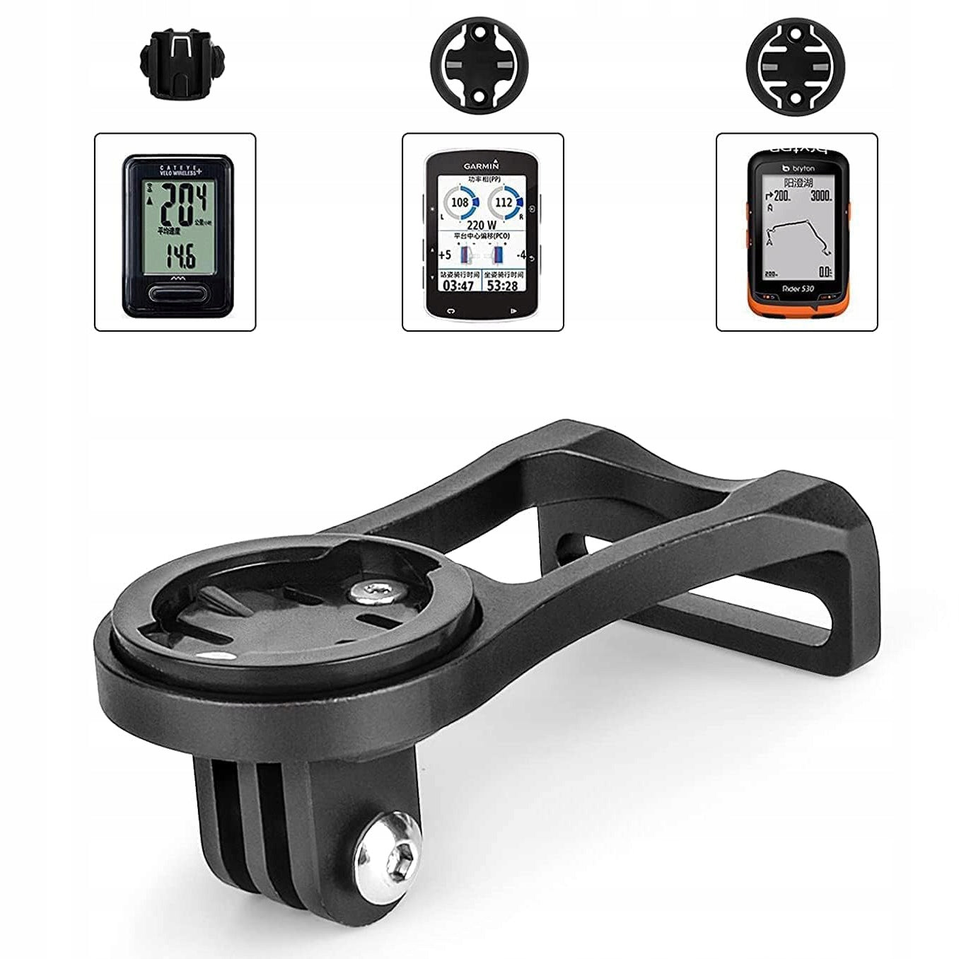 BICYCLE BRIDGE HOLDER COUNTER GPS GARMIN BRYTON CATEYE GOPRO FLASHLIGHT Model MBZJ-042