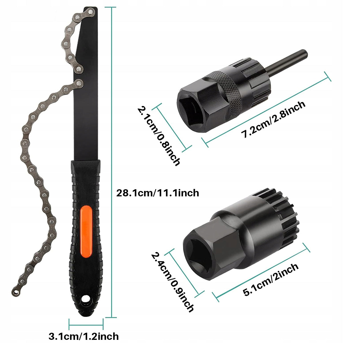 BICYCLE CASSETTE WRENCH WITH PIN + UNSCREWABLE BACIK Packaging status original