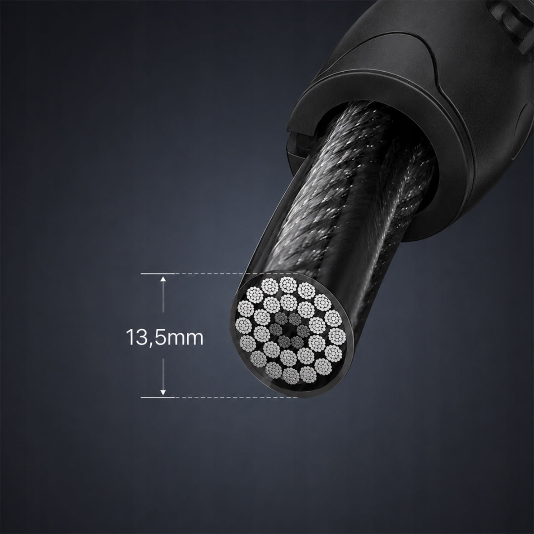 BICYCLE CIPHER LOCK FOR BICYCLE THICK CABLE 120cm/13,5mm Kind cord