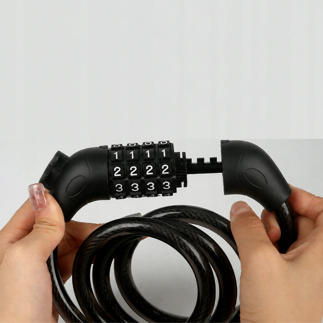 BICYCLE CIPHER LOCK FOR BICYCLE THICK CABLE 120cm/13,5mm Lock type per code