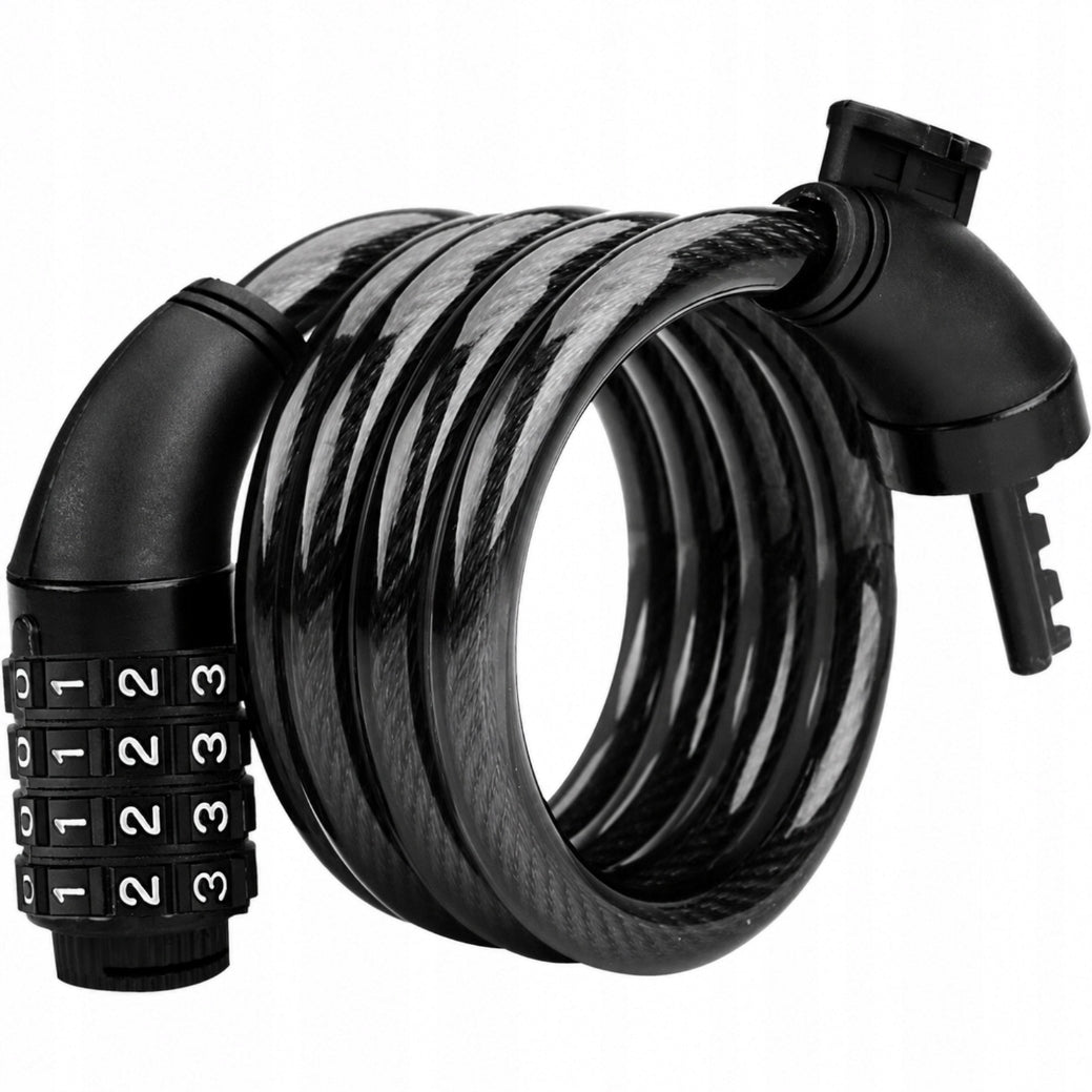 BICYCLE CIPHER LOCK FOR BICYCLE THICK CABLE 120cm/13,5mm Packaging status original
