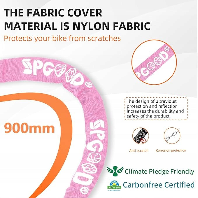 BICYCLE CLASP 90 CM WITH 3 KEYS WATERPROOF ANTI-THEFT PINK Manufacturer code ZAPIĘCIE ROWEROWE 90 CM Z 3 KLUCZAMI R