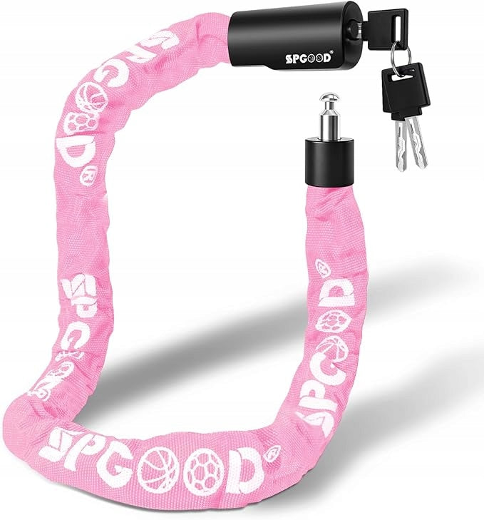 BICYCLE CLASP 90 CM WITH 3 KEYS WATERPROOF ANTI-THEFT PINK