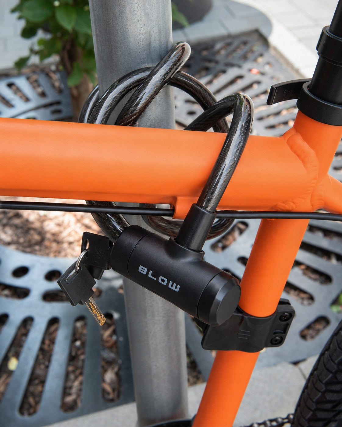 BICYCLE CLASP ANTI-THEFT CABLE LOCK 100 CM 10MM TWO KEYS Model Key Cable Lock