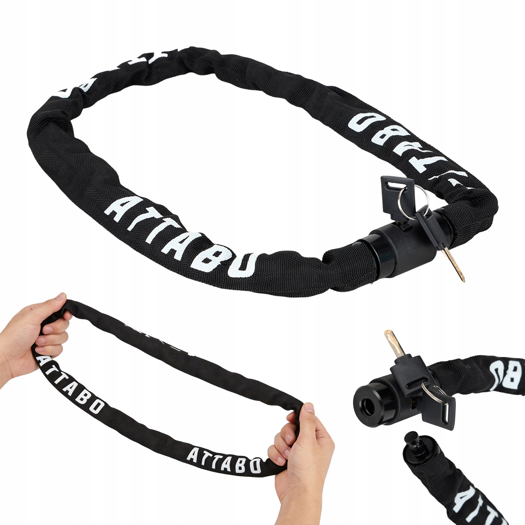 BICYCLE CLASP BICYCLE CHAIN KEY PROTECTION ATTABO C.100 CM