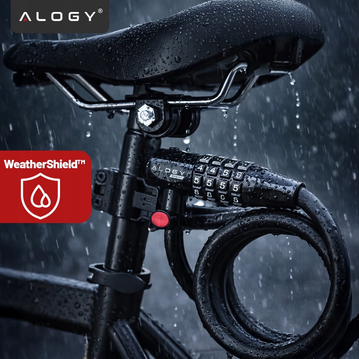 BICYCLE CLASP CABLE 120cm 10mm 2IN1 CODE AND KEY LOCK WITH HANDLE Weight 340 g