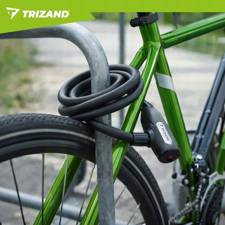 BICYCLE CLASP CABLE 150cmSTRONG SECURITY BICYCLE LOCK 2x KEY Manufacturer code Zapięcie rowerowe 150cm Trizand