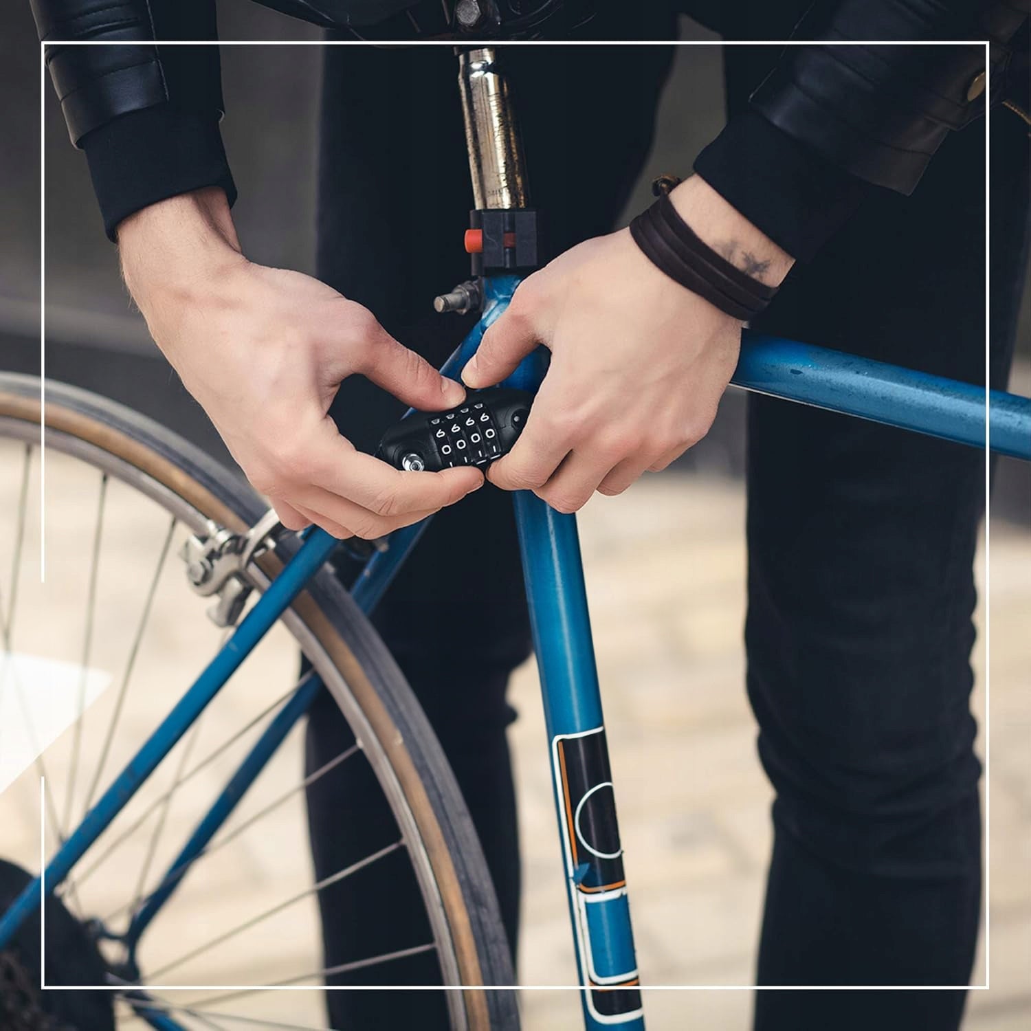 BICYCLE CLASP CABLE LOCK FOR BICYCLE TO HELMET LUGGAGE SCOOTER CIPHER EAN (GTIN) 5906022639240