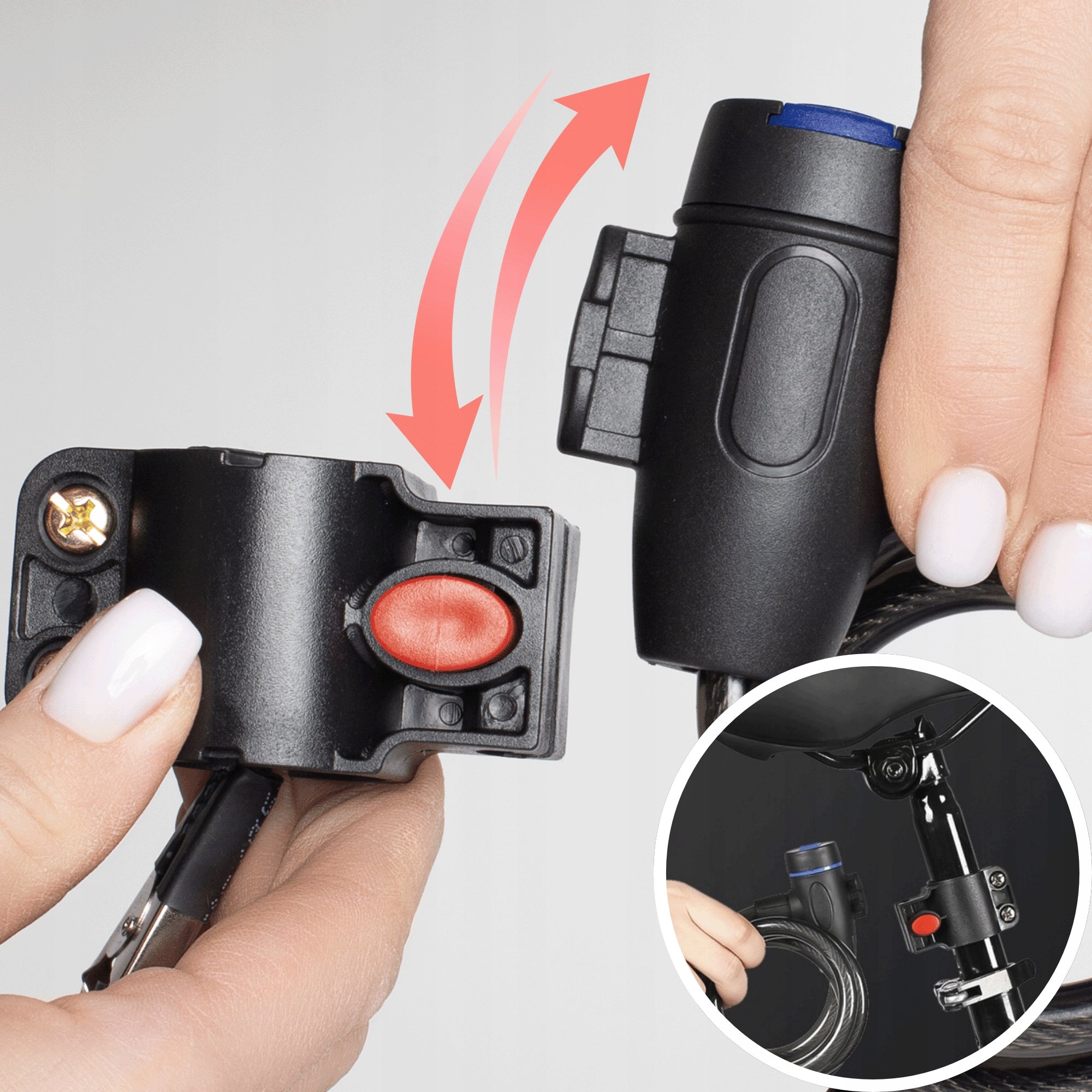 BICYCLE CLASP CABLE SECURITY LOCK FOR BICYCLE WITH KEY Brand Be-active