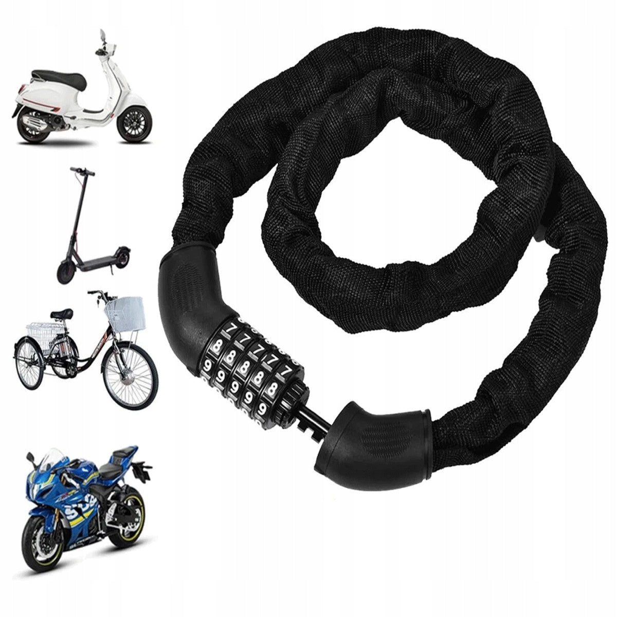 BICYCLE CLASP CHAIN BICYCLE PROTECTION ALLOY STEEL CIPHER