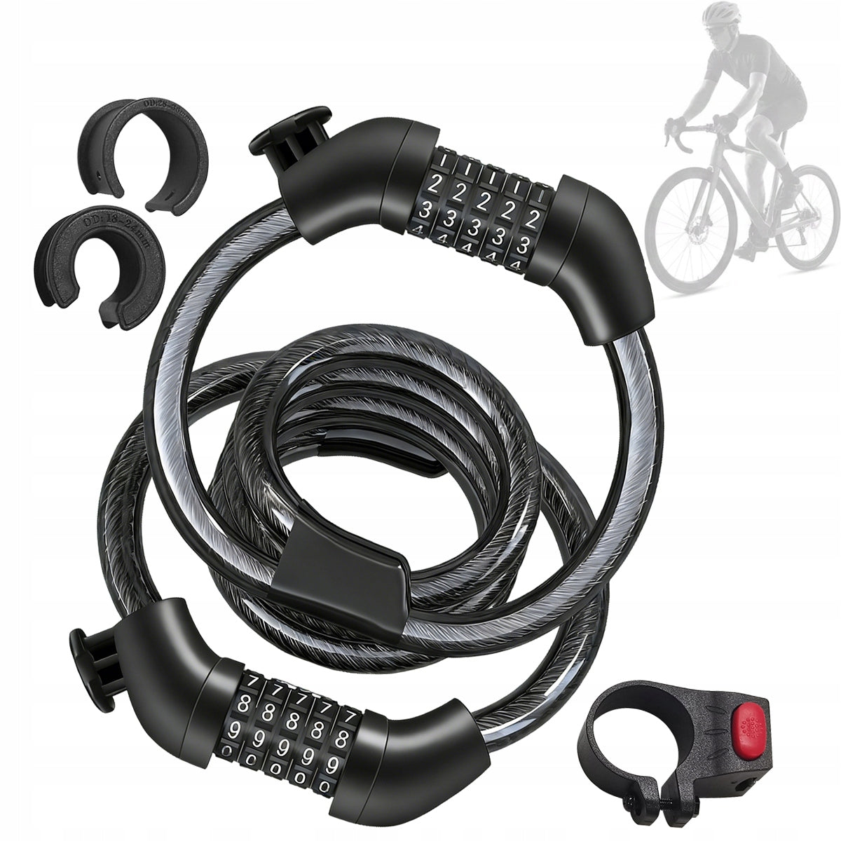 BICYCLE CLASP CIPHER CORD FOR BICYCLE SCOOTER LOCK SECURITY