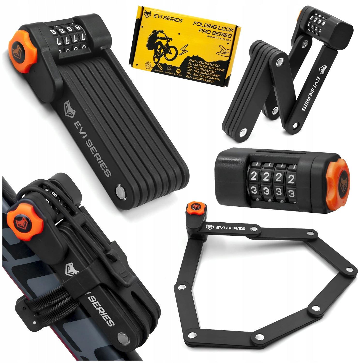 BICYCLE CLASP CIPHER FOLDING BICYCLE LOCK STRONG 850V HANDLE