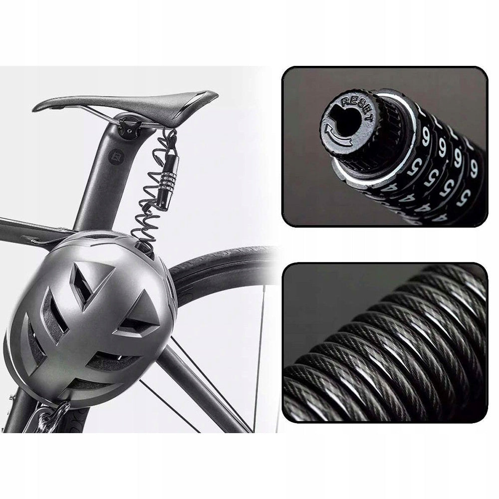 BICYCLE CLASP CIPHER ROCKBROS 1,5M 4-DIGIT CODE RESISTANT COMPACT Model T609