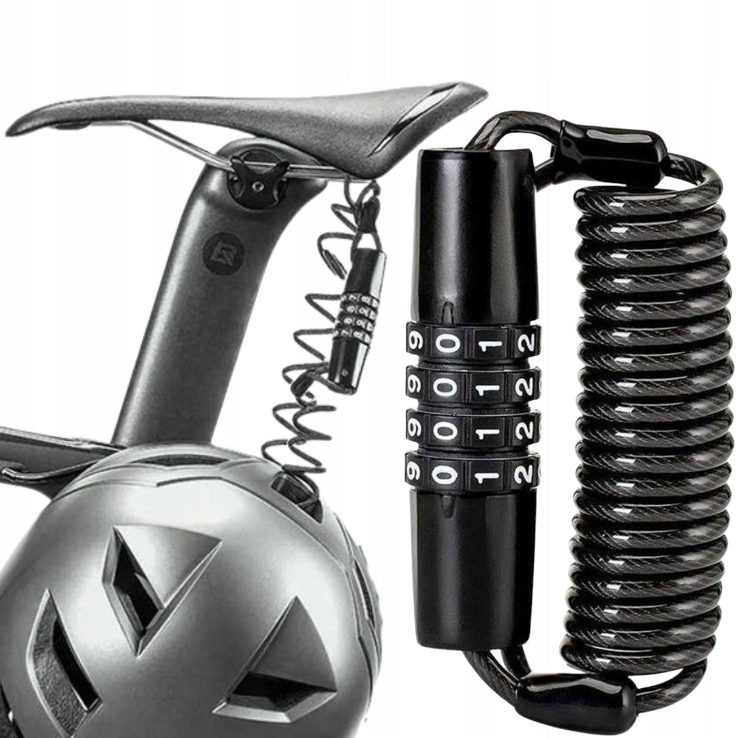 BICYCLE CLASP CIPHER ROCKBROS 1,5M 4-DIGIT CODE RESISTANT COMPACT